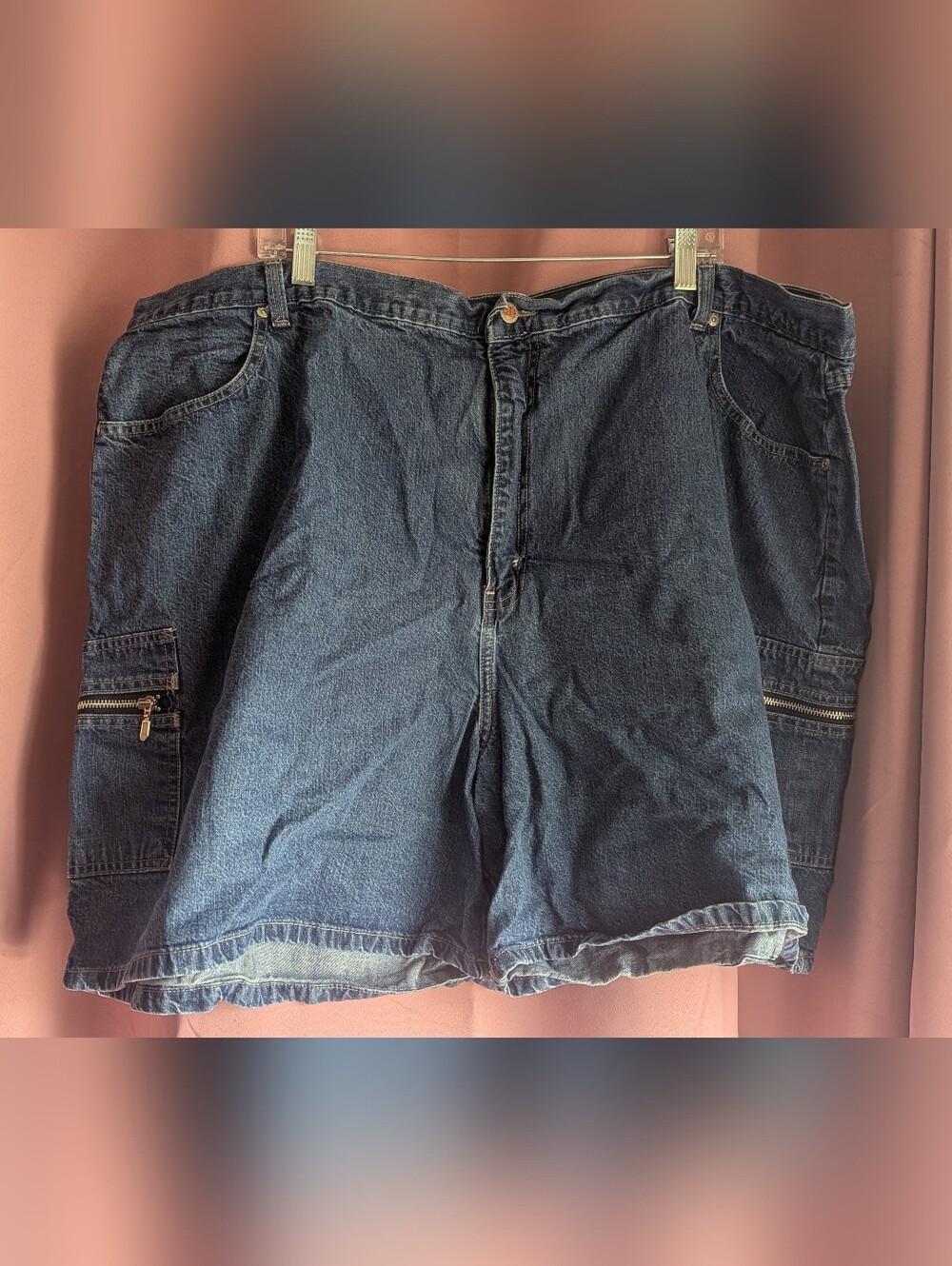 AVENUE Blues Denim Jean Cargo Shorts 32